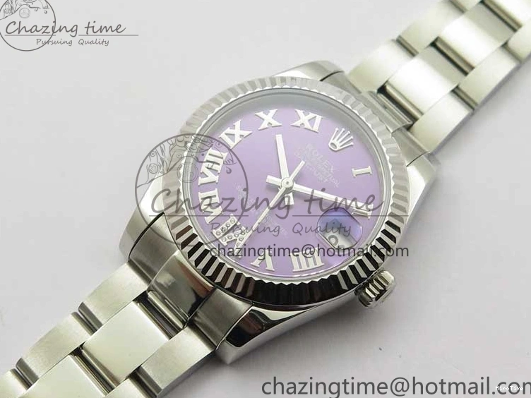 MiroTime 0429 Datejust 31mm 278271 SS BP Maker Best Edition Purple Roman Dial on Oyster Bracelet Modern 2752